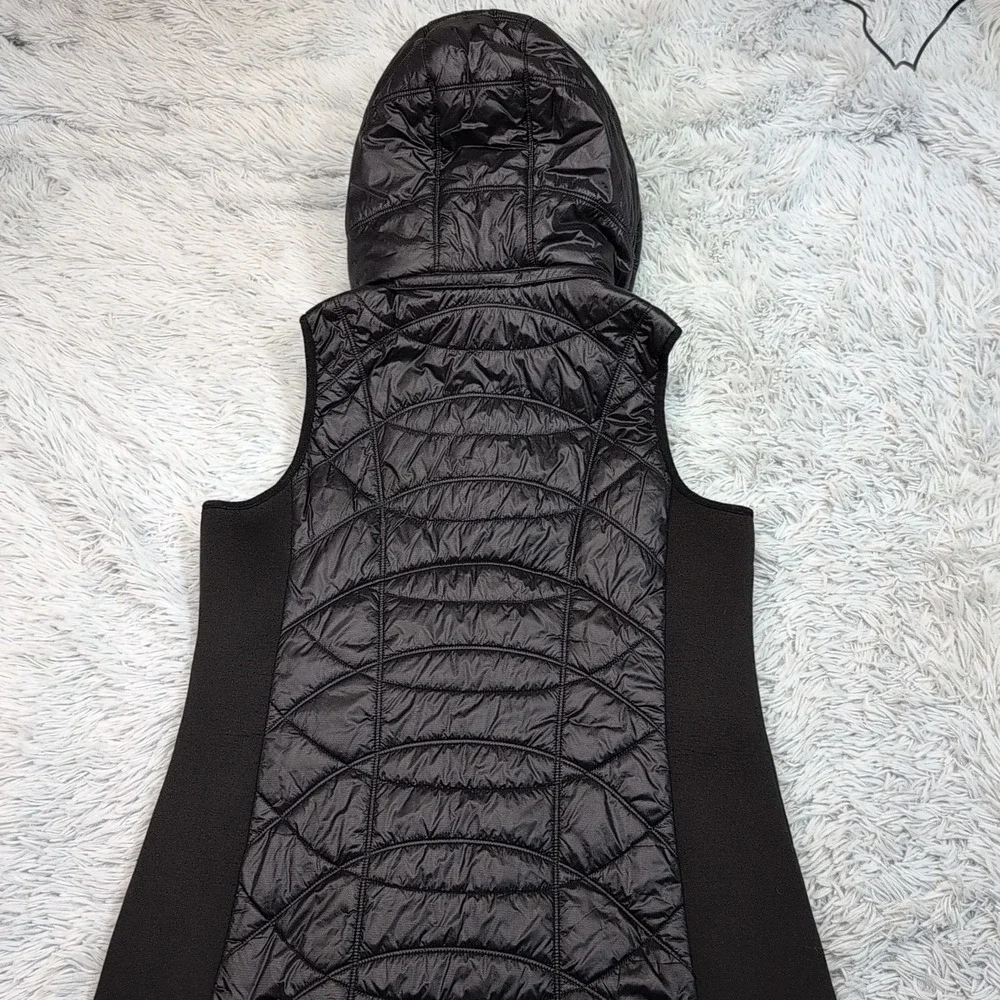 Michael Kors Vest Womens M Black‎ Removable Hood Gorpcore Comfy Zip Up Pockets